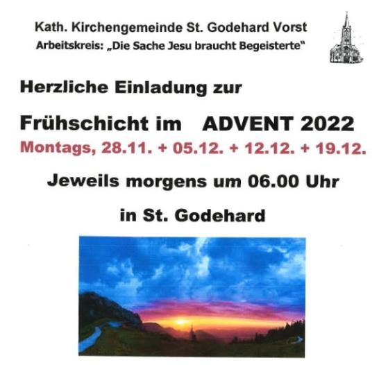 2022 11 Frühschichten im Advent (c) Pfarrgemeinde St. Godehard