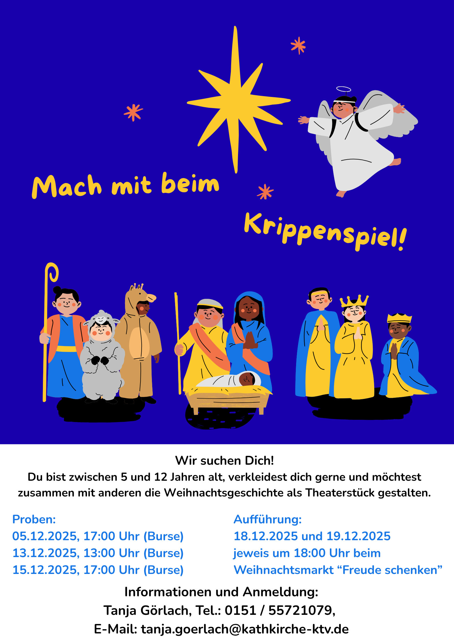 2025 Plakat Krippenspiel KK (c) Pastoraler Raum Kempen/Tönisvorst