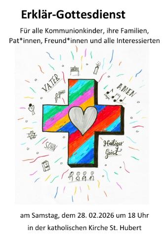 2026 01 Plakat Erklärgottesdienst 28.2.26 (c) Pfarrgemeinde St. Hubertus