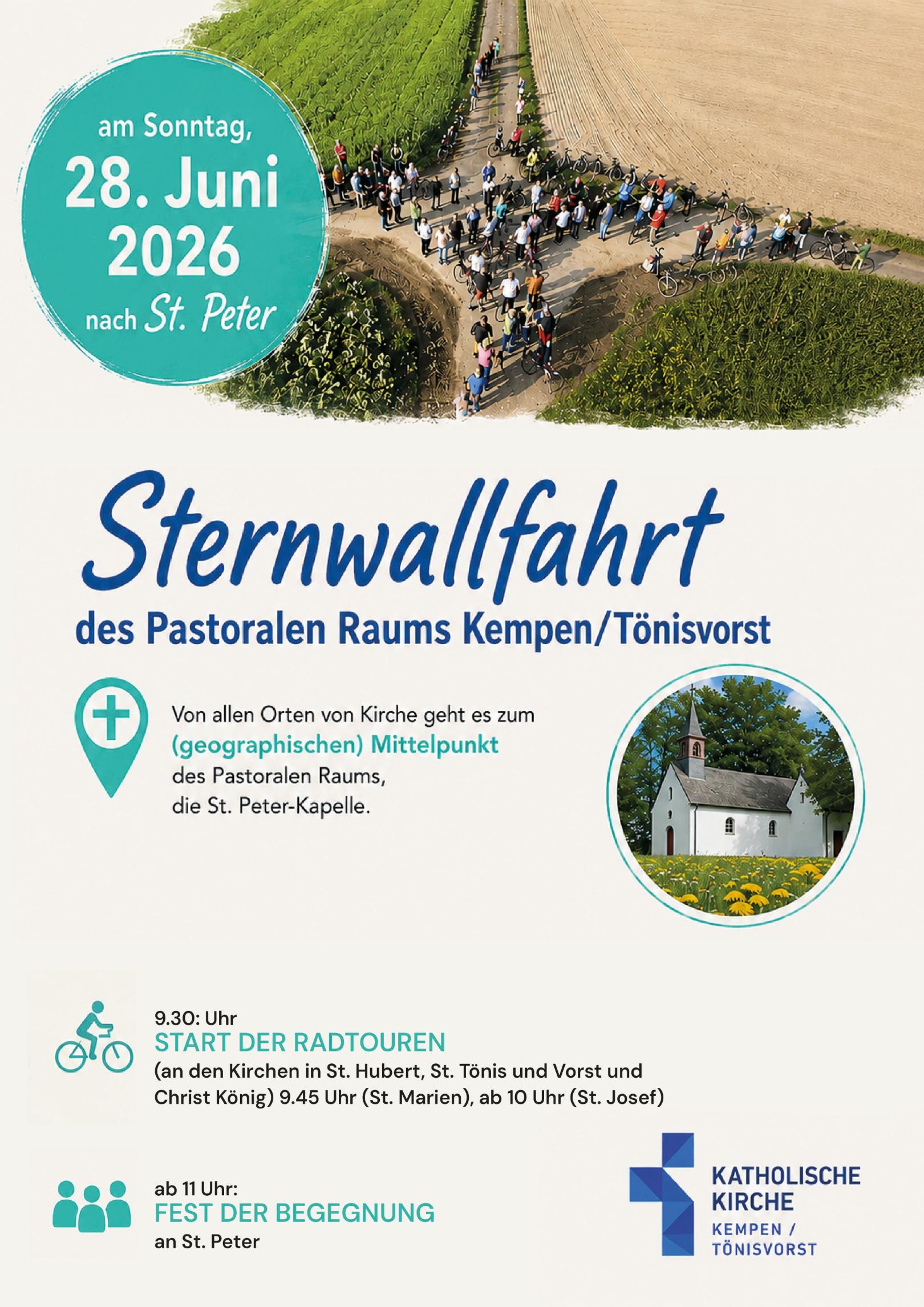 2026 06 28 Plakat Sternwallfahrt (c) Pastoraler Raum Kempen-Tönisvorst