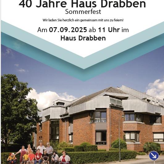 Flyer 40 Jahre Haus Drabben