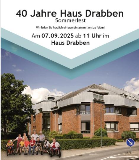 Flyer 40 Jahre Haus Drabben (c) Haus Drabben
