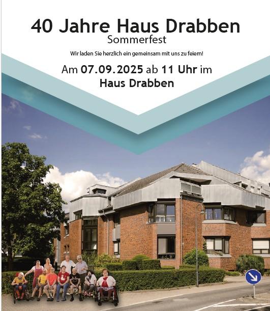 Flyer 40 Jahre Haus Drabben