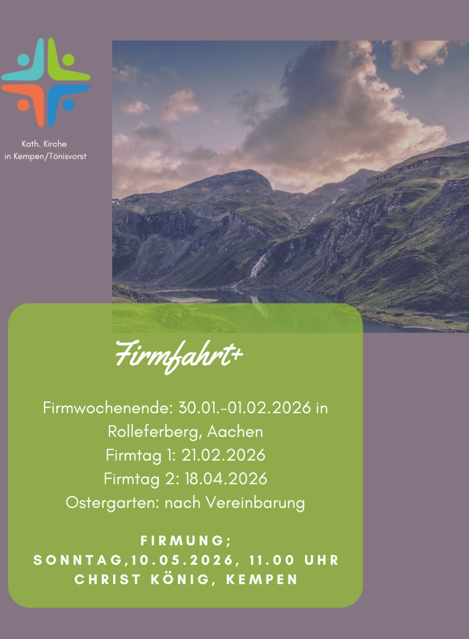 Firmung 26 Firmfahrt Termine 2 (c) Pastoraler Raum Kempen-Tönisvorst