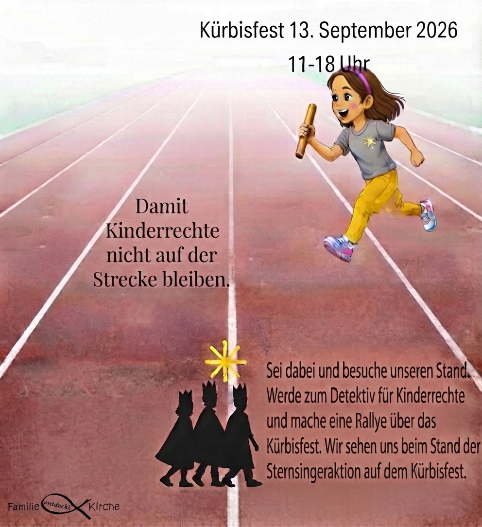 Plakat Sternsinger beim Kürbisfest 2026 (c) Sternsinger-Aktion St. Hubertus (KI-generiert)