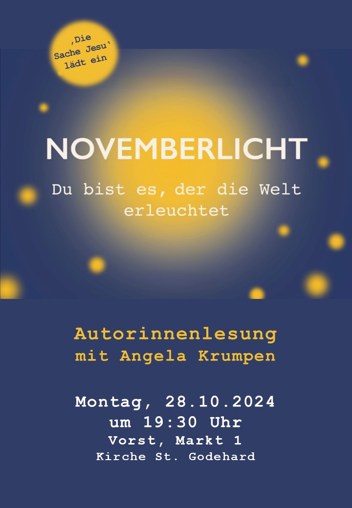 Novemberlicht Plakat Bild (c) Pfarrgemeinde St. Godehard Vorst