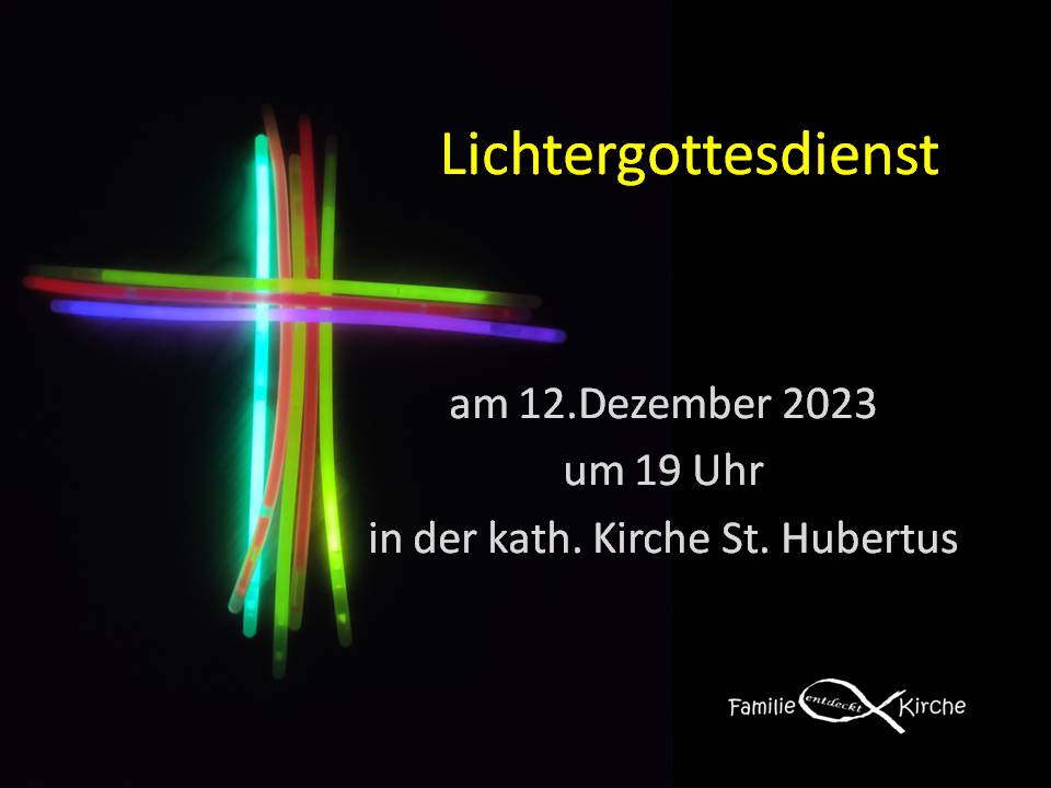 Plakat Lichtergottesdienst 2023 (c) Pfarrgemeinde St. Hubertus