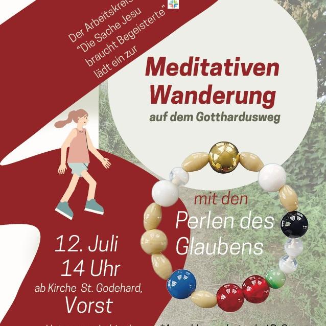 Plakat Meditative Wanderung