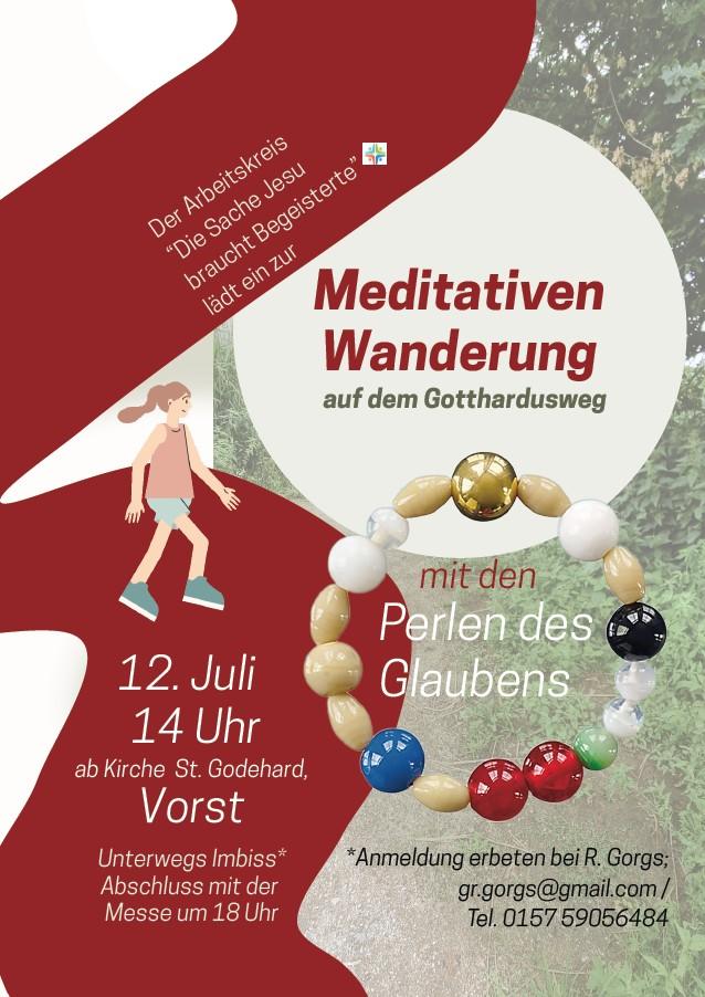 Plakat Meditative Wanderung