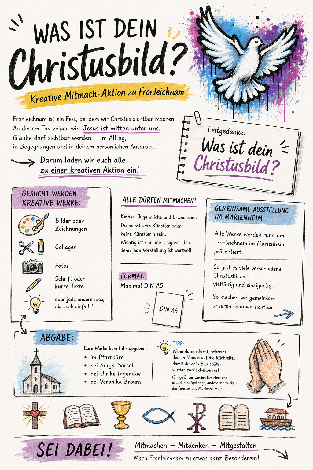 Plakat Mitmachaktion und Ausstellung (c) Team Familie entdeckt Kirche