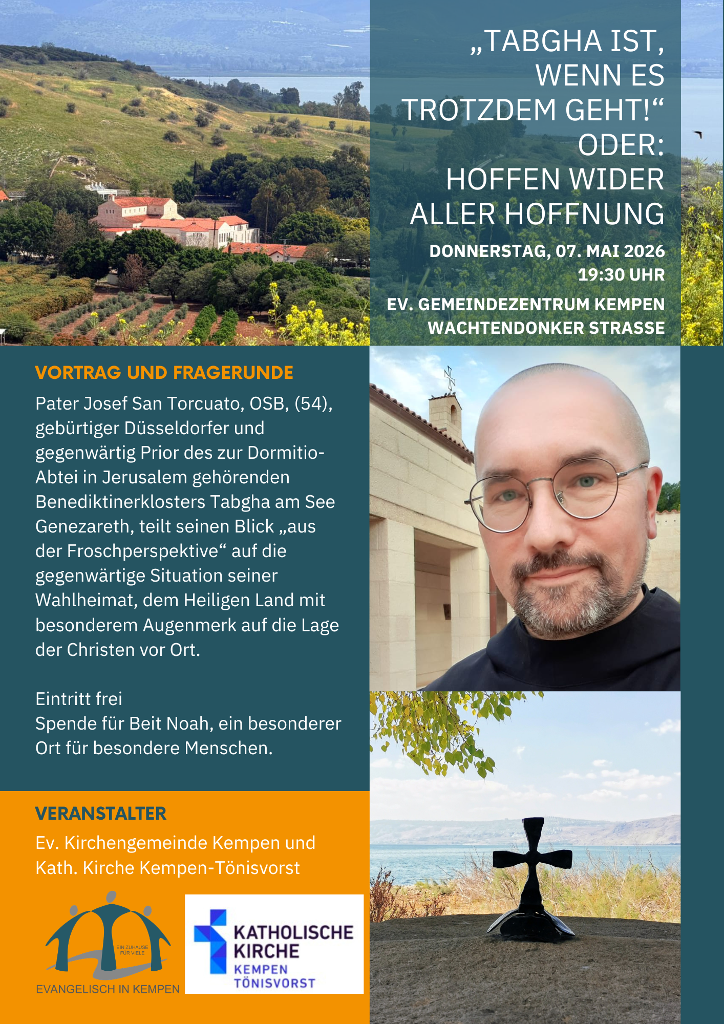 Plakat Tabgha ist, wenn es trotzdem geht!  oder Hoffen wider aller Hoffnung (c) Ev. Kirchengemeinde Kempen