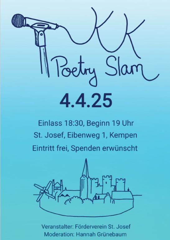 2025-03-24 Plakat KK Poetry Slam (c) Förderverein St. Josef