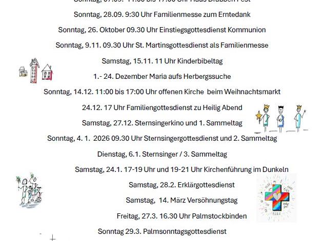 Termine Familie entdeckt Kirche 2025 26