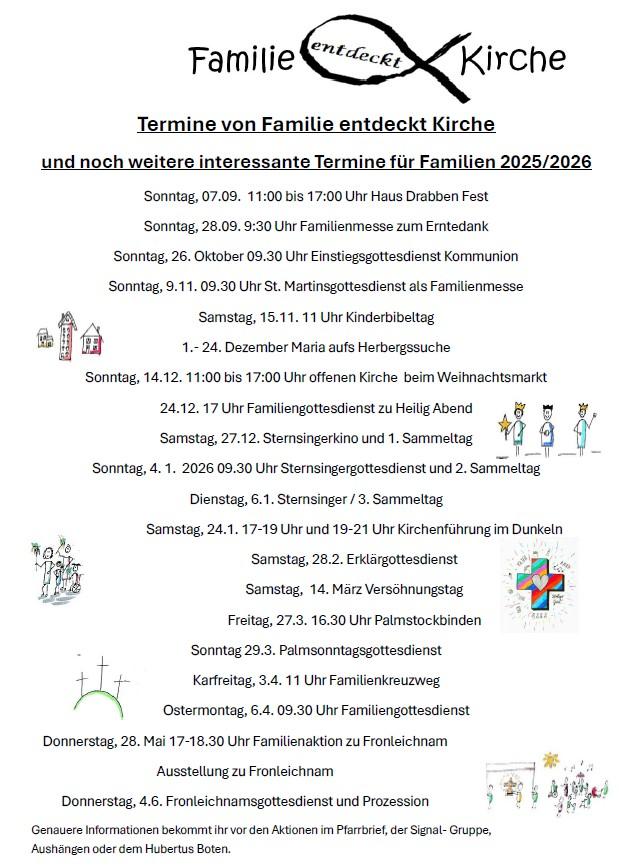 Termine Familie entdeckt Kirche 2025 26