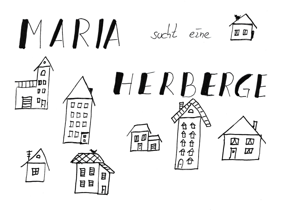 Maria sucht eine Herberge